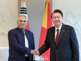 윤석열대통령, 동티모르 대통령 면담...양국 관계 국제무대 협력 등 논의 기사 이미지