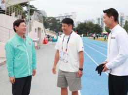 이상일 용인특례시장, 높이뛰기 우상혁 선수 로마 다이아몬드리그 우승 축하 기사 이미지