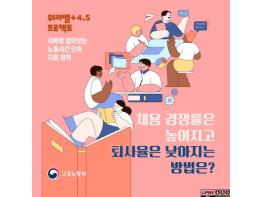 고용노동부, 워라밸+4.5 프로젝트, 근무시간 단축 지원 정책! 기사 이미지