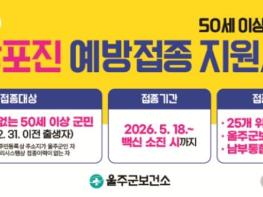 울주군, 50세 이상 울주군민 대상포진 예방접종 지원 기사 이미지